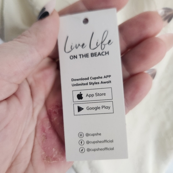 Cupshe NWT Size Large Cream Lace O Ring Strappy Back One Piece Swimsuit Summer - Picture 3 of 7